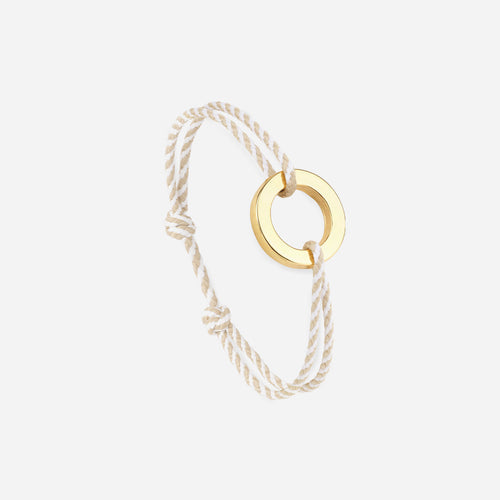 Bracelet Marche - Rayé Beige Et Blanc