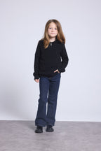 Pull Col Montant Zippe Marchy - Noir - Enfant