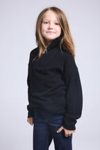Pull Col Montant Zippe Marchy - Noir - Enfant