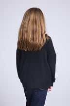 Pull Col Montant Zippe Marchy - Noir - Enfant