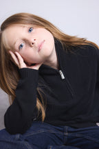 Pull Col Montant Zippe Marchy - Noir - Enfant