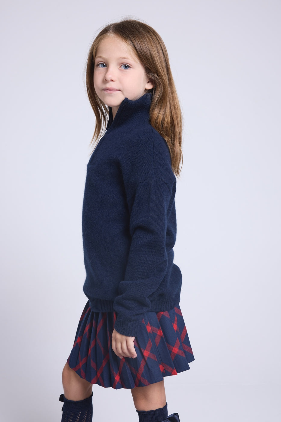 Jersey de cuello alto con cremallera Marchy - Azul marino - Niño