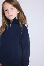 Jersey de cuello alto con cremallera Marchy - Azul marino - Niño