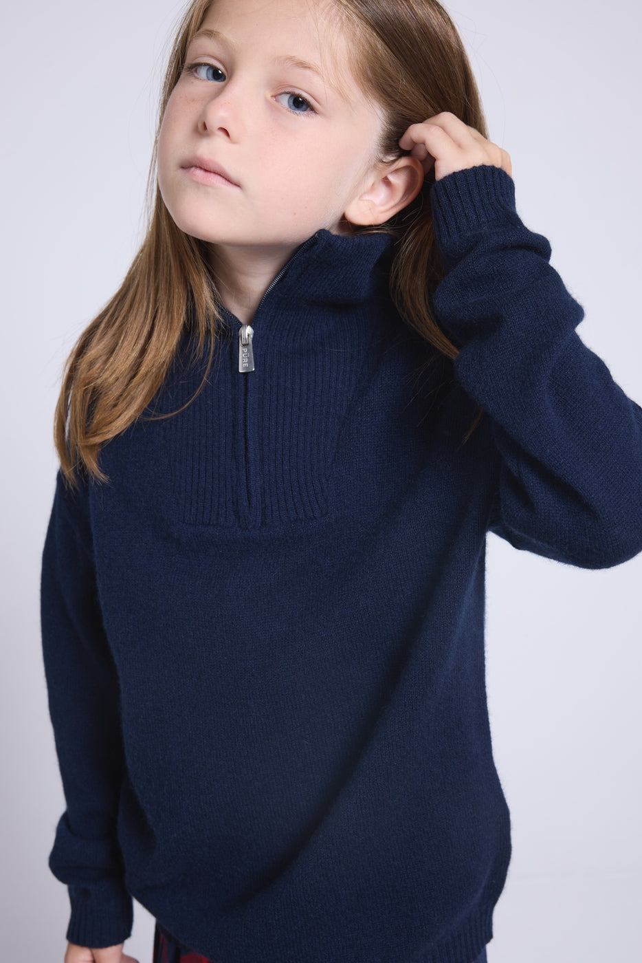 Jersey de cuello alto con cremallera Marchy - Azul marino - Niño