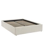 Marcy - Letto contenitore - Tessuto ciniglia beige