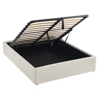 Marcy - Letto contenitore - Tessuto ciniglia beige