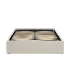 Marcy - Letto contenitore - Tessuto ciniglia beige