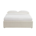 Marcy - Letto contenitore - Tessuto ciniglia beige