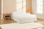Marcy - Letto contenitore - Tessuto ciniglia beige