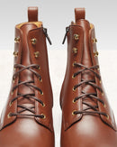 Boots Margaux - Cuir Cognac - Semelle Gomme - Femme