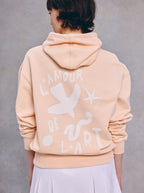 Sweat Capuche Unisexe Fresque Abricot