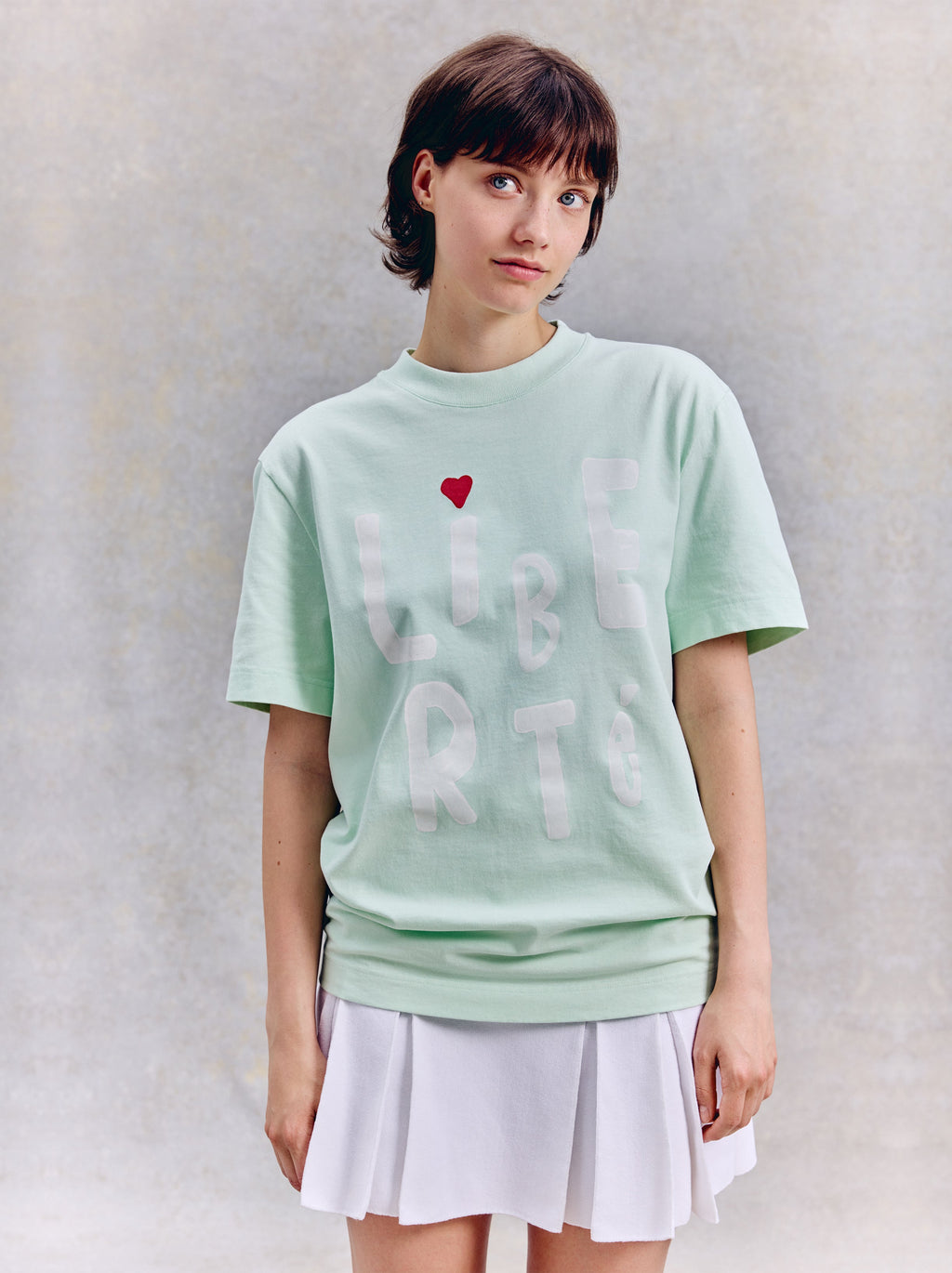 T-Shirt Unisexe Coup De Pinceau Vert D'Eau
