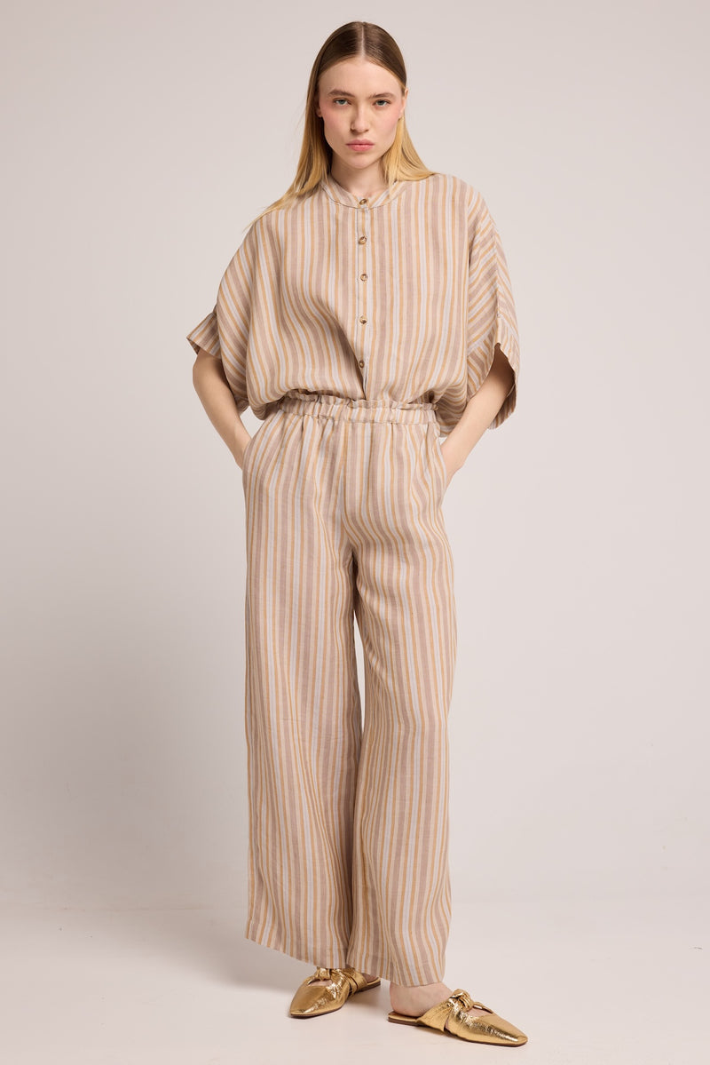 Mariana Trousers - Sky Blue Stripe