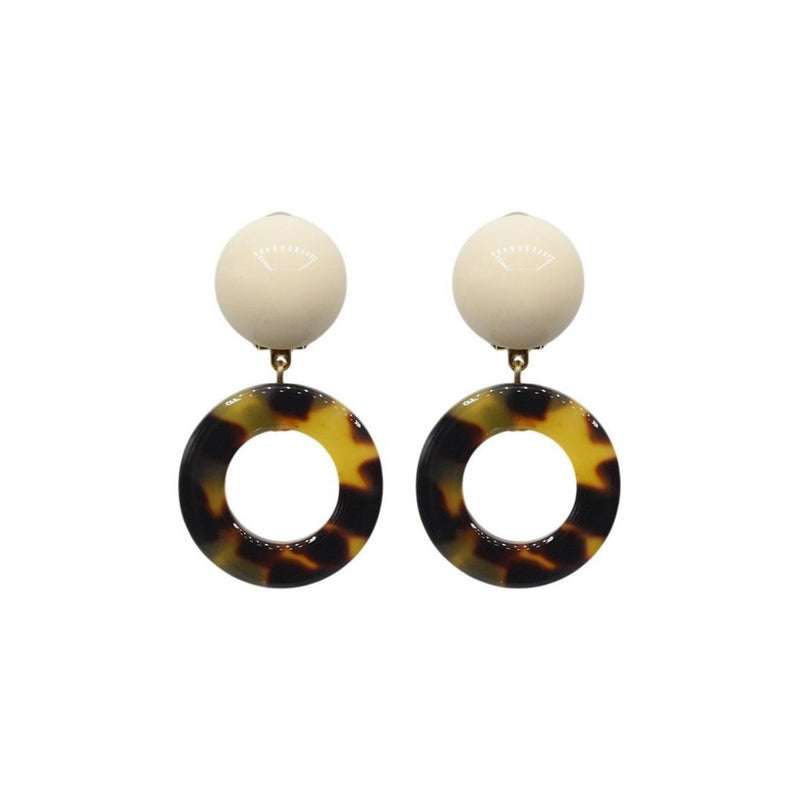 Boucles D'Oreilles Marie - Ecaille Marron