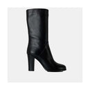 Mi-Bottes Ann Tuil Marine Bis - Cuir Noir