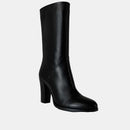 Mi-Bottes Ann Tuil Marine Bis - Cuir Noir