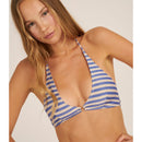 Top de bikini estilo halter marinero - Azul