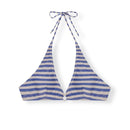 Top de bikini estilo halter marinero - Azul