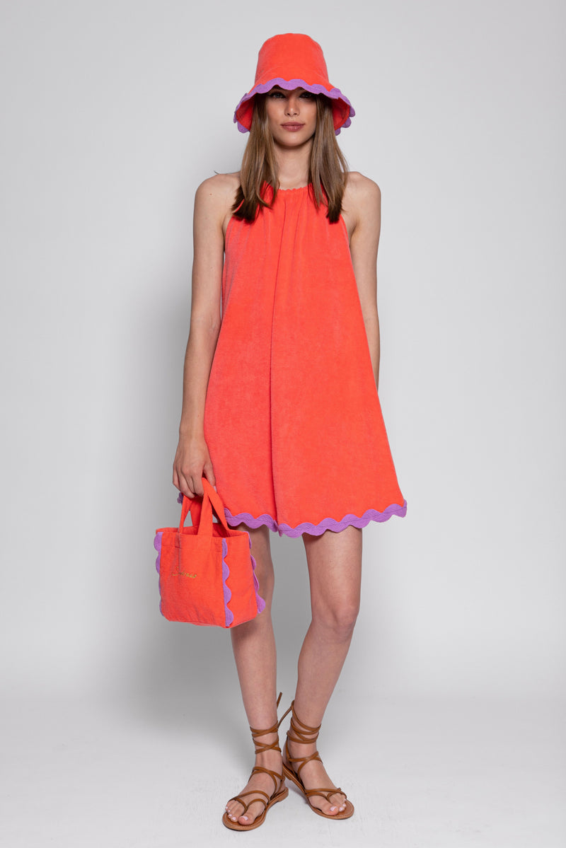Marla Terry Short Dress - Orange