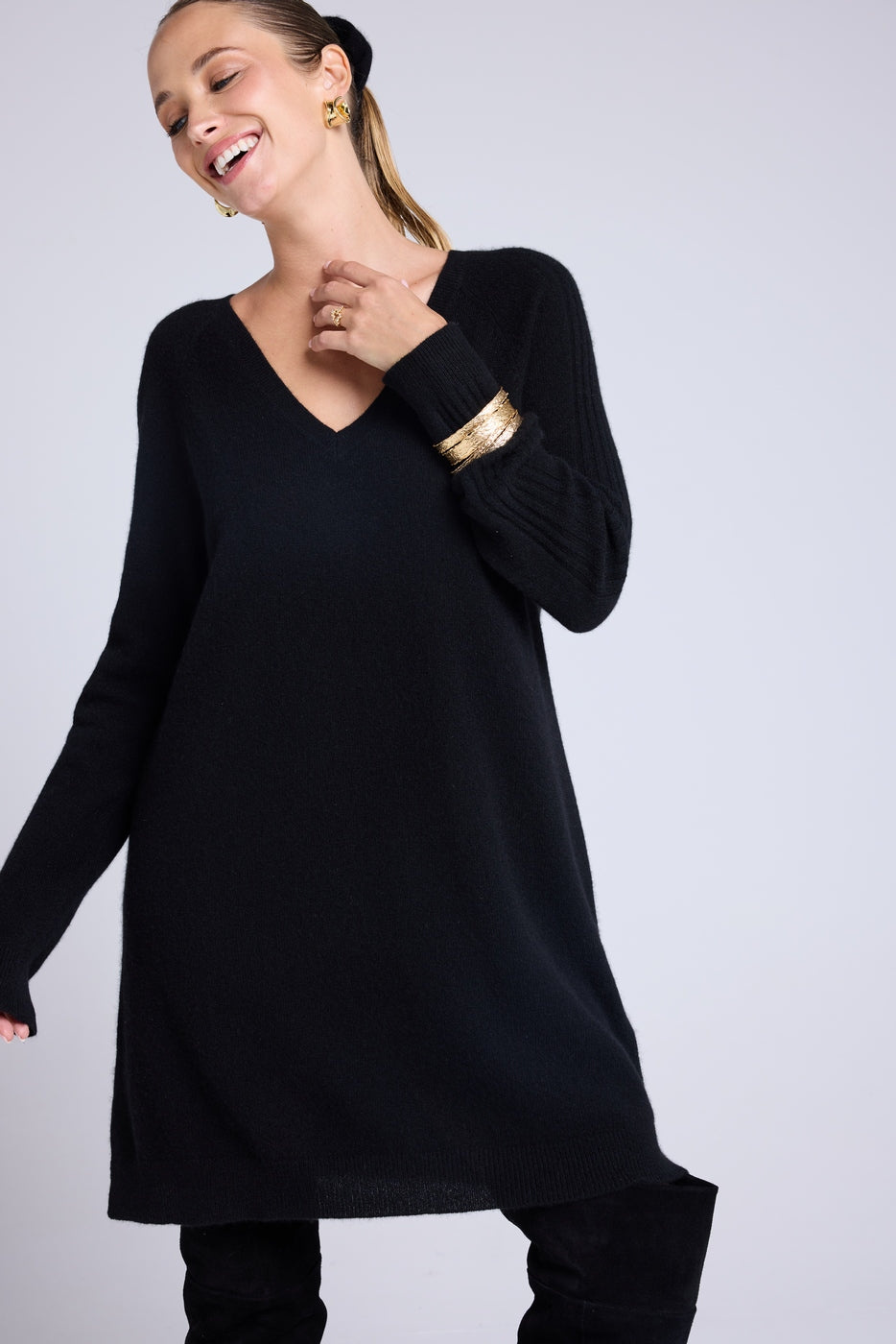 Robe Col V Marni - Noir