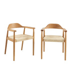 Martie - Chairs - Solid Oak And Rope