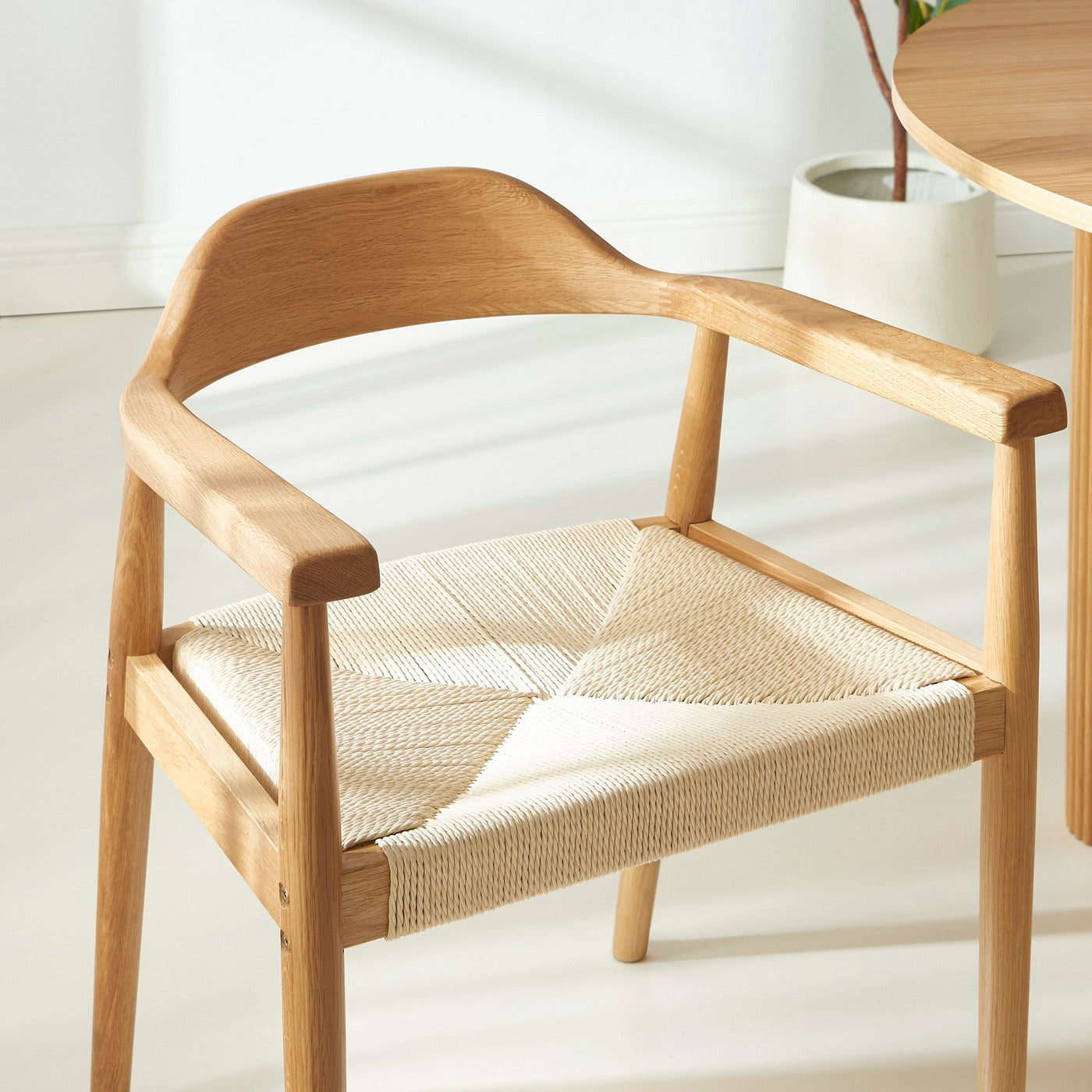 Martie - Chairs - Solid Oak And Rope