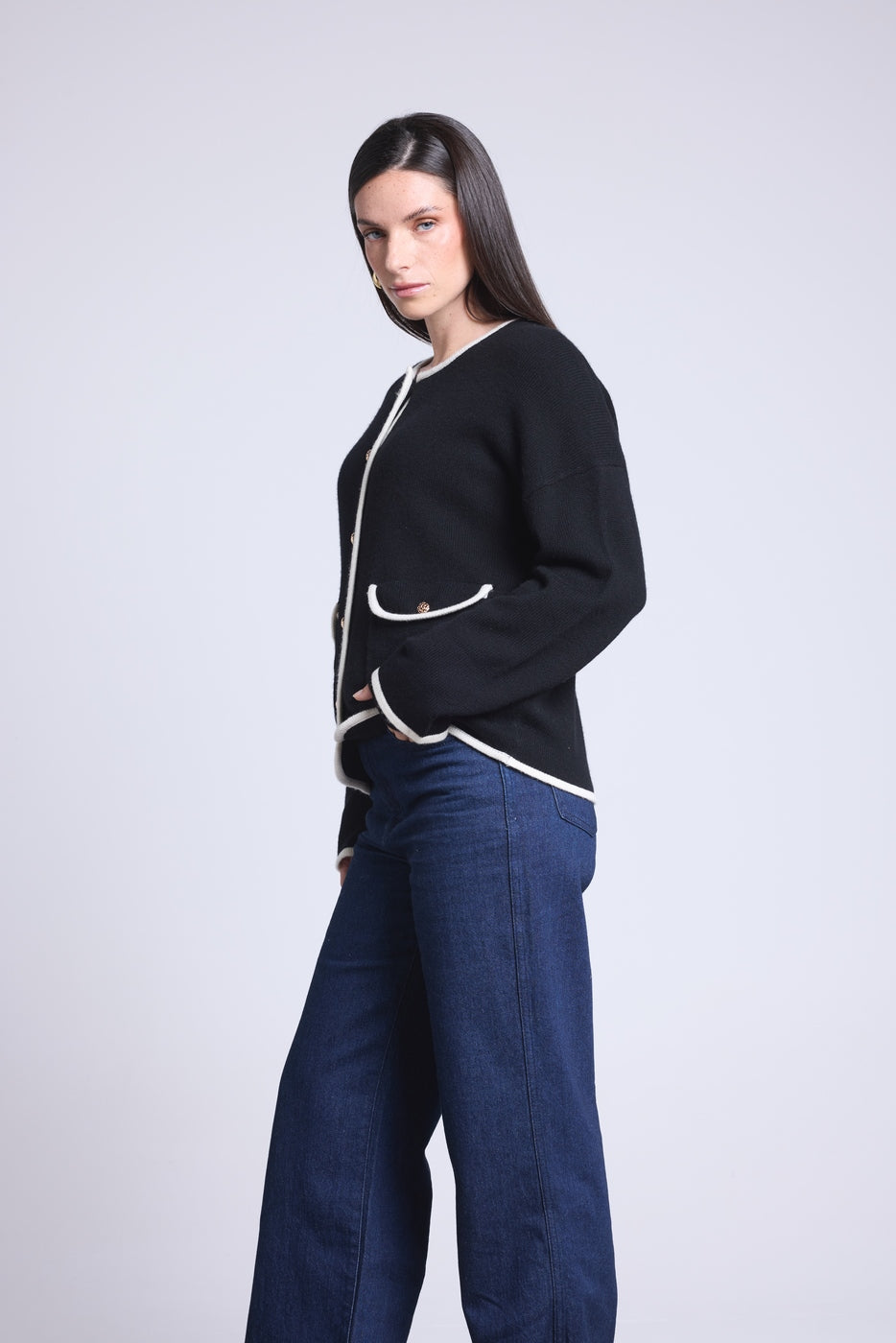 Chaqueta Bijoux Martina - Negro y Blanco - Mujer