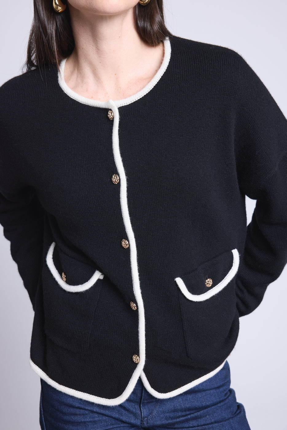 Chaqueta Bijoux Martina - Negro y Blanco - Mujer