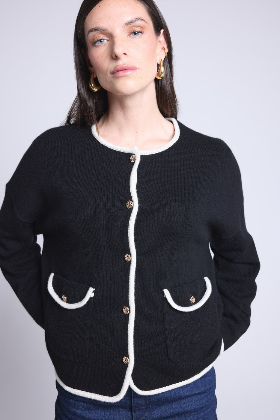 Chaqueta Bijoux Martina - Negro y Blanco - Mujer