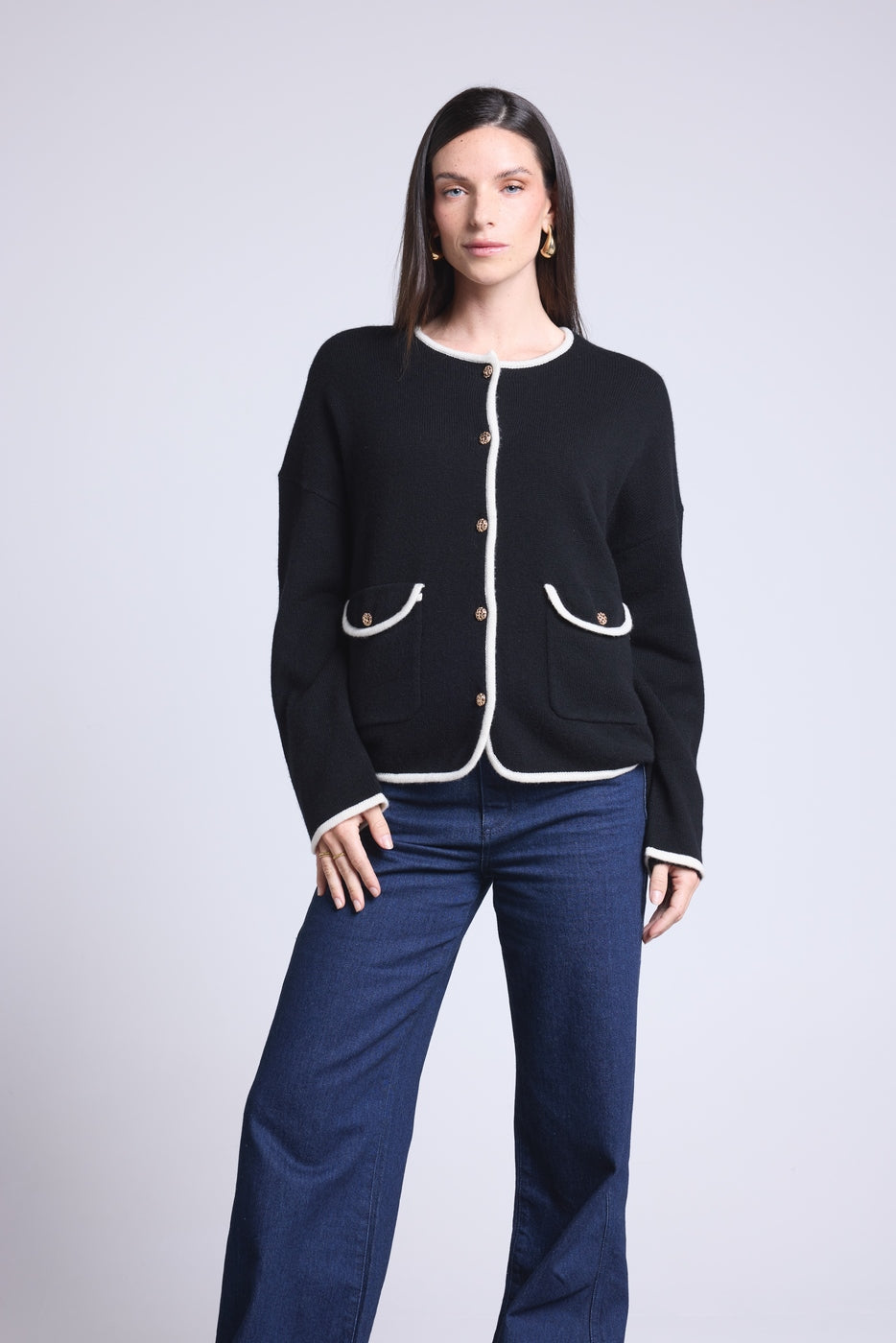 Chaqueta Bijoux Martina - Negro y Blanco - Mujer