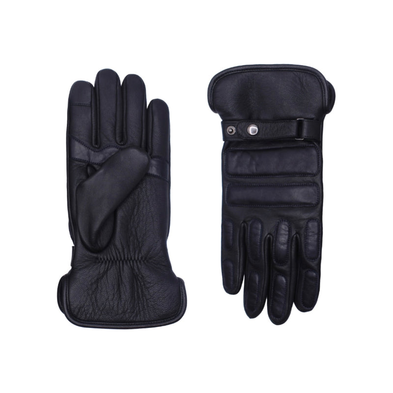 Gants Marvin Cuir Doublés Alpaga - Noir Tactile/Navy/Cuffbleu - Homme
