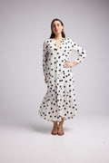 Vestido Largo - Marzia - Negro Blanco