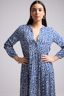 Vestido Largo - Marzia - Blanco Azul