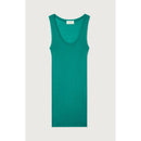 Fitted Round Neck Tank Top - Vintage Peacock - Women