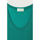 Fitted Round Neck Tank Top - Vintage Peacock - Women