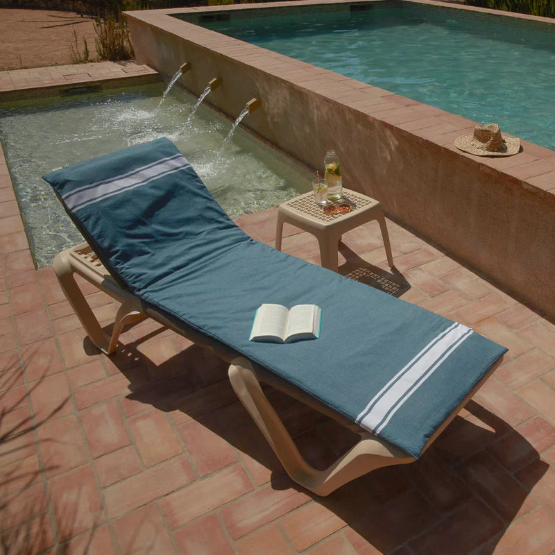 Sun lounger mattress Duck blue - 190 x 60 cm | Sun lounger mattress