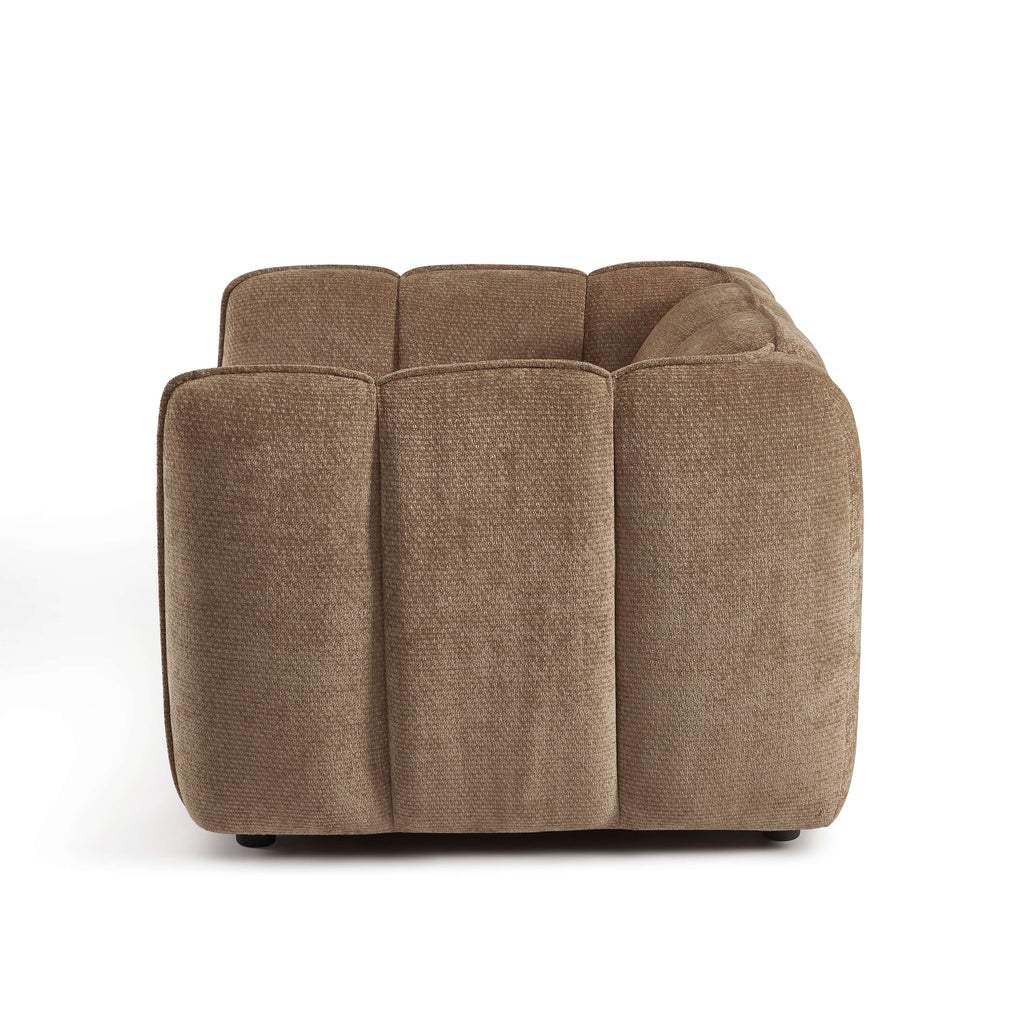 Matilda - Armchair - Chenille Fabric - Brown