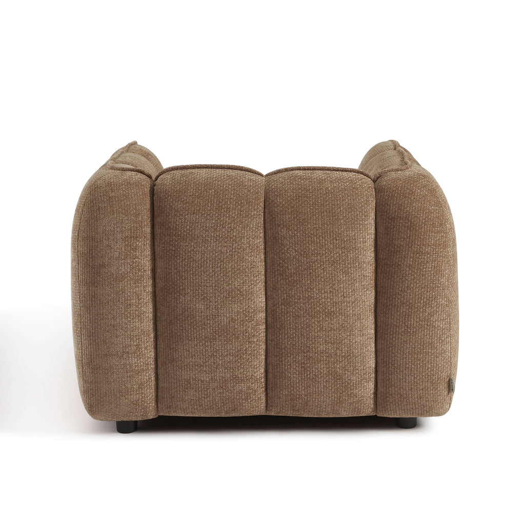 Matilda - Armchair - Chenille Fabric - Brown