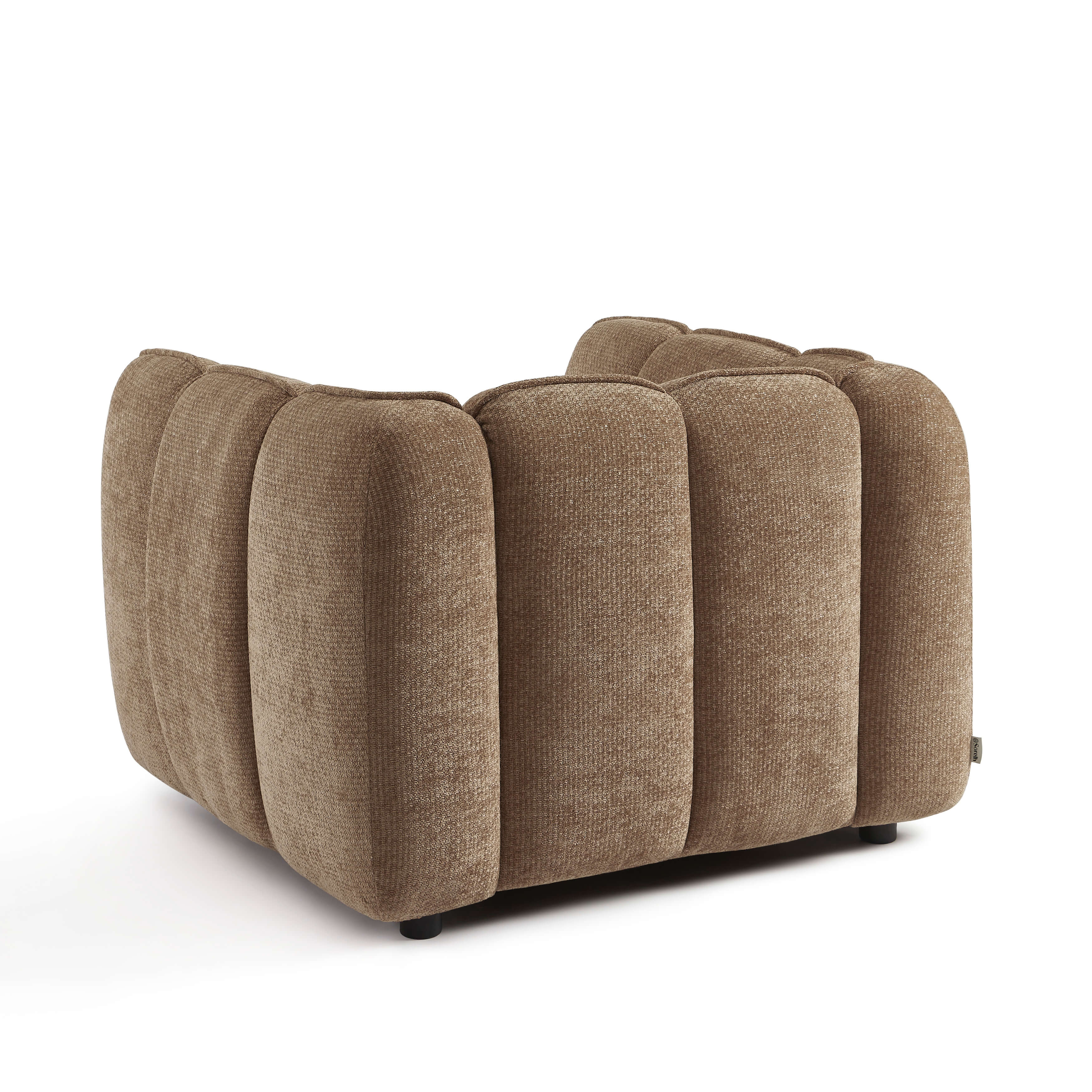 Matilda - Armchair - Chenille Fabric - Brown