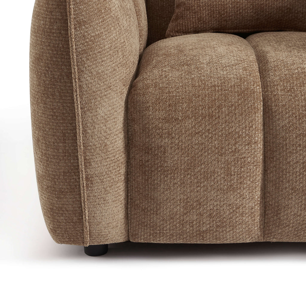 Matilda - Armchair - Chenille Fabric - Brown