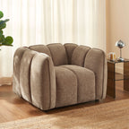 Matilda - Armchair - Chenille Fabric - Brown