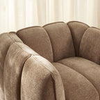 Matilda - Armchair - Chenille Fabric - Brown