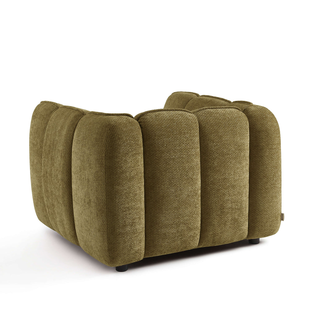 Matilda - Fauteuil - Tissu Chenille - Vert