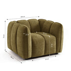 Matilda - Fauteuil - Tissu Chenille - Vert
