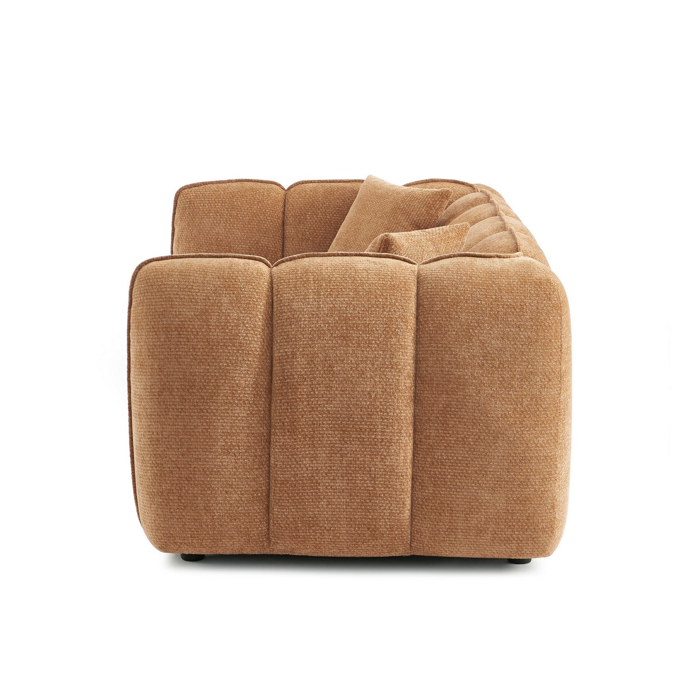 Matilda - 2-Seater Sofa - Chenille Fabric - Terracotta