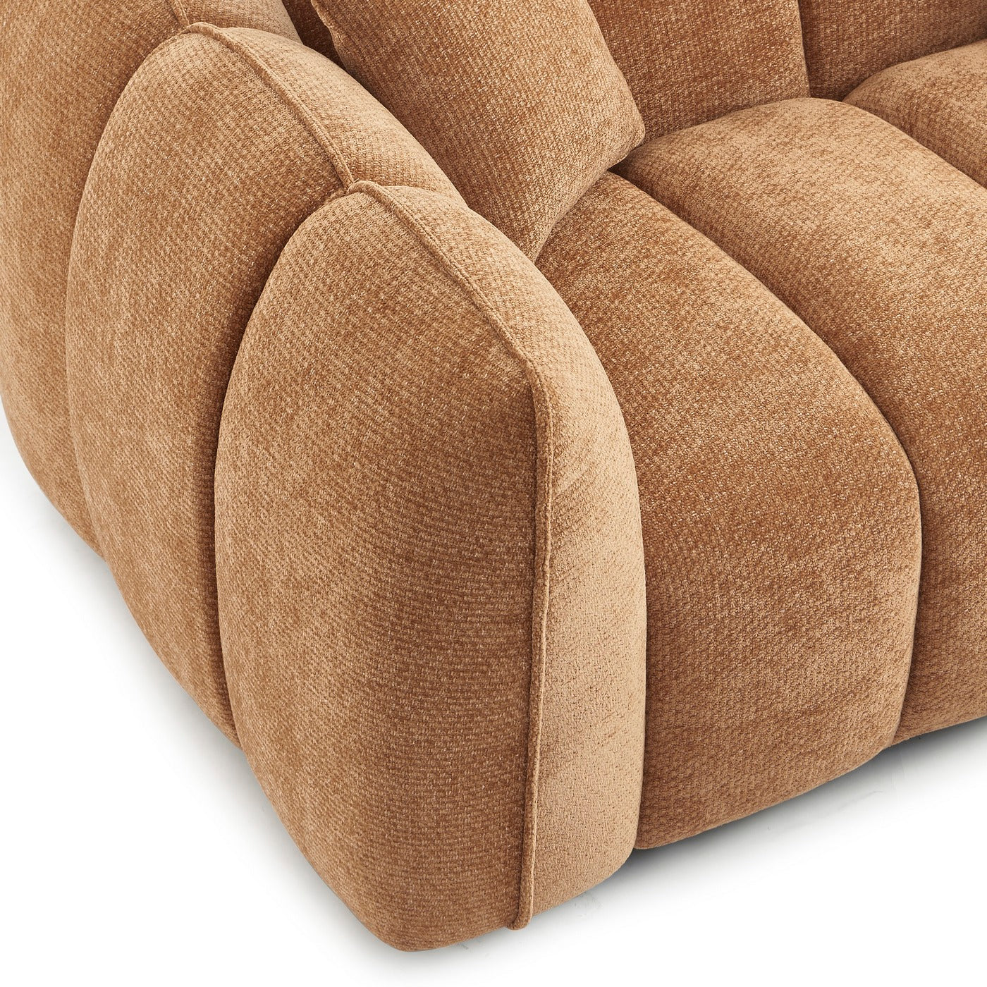 Matilda - 2-Seater Sofa - Chenille Fabric - Terracotta
