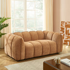 Matilda - 2-Seater Sofa - Chenille Fabric - Terracotta