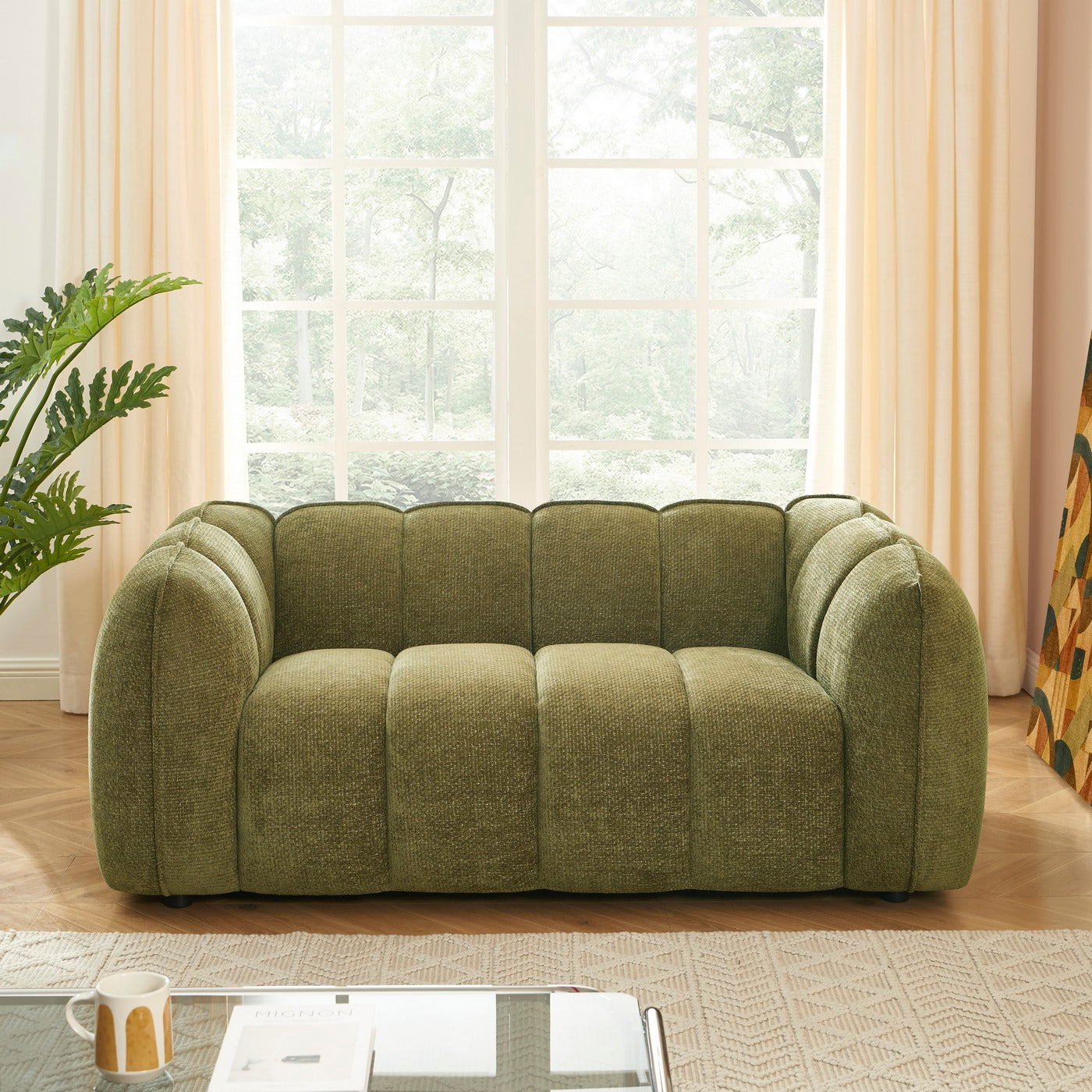Matilda - Sofa - Chenille Fabric - Green