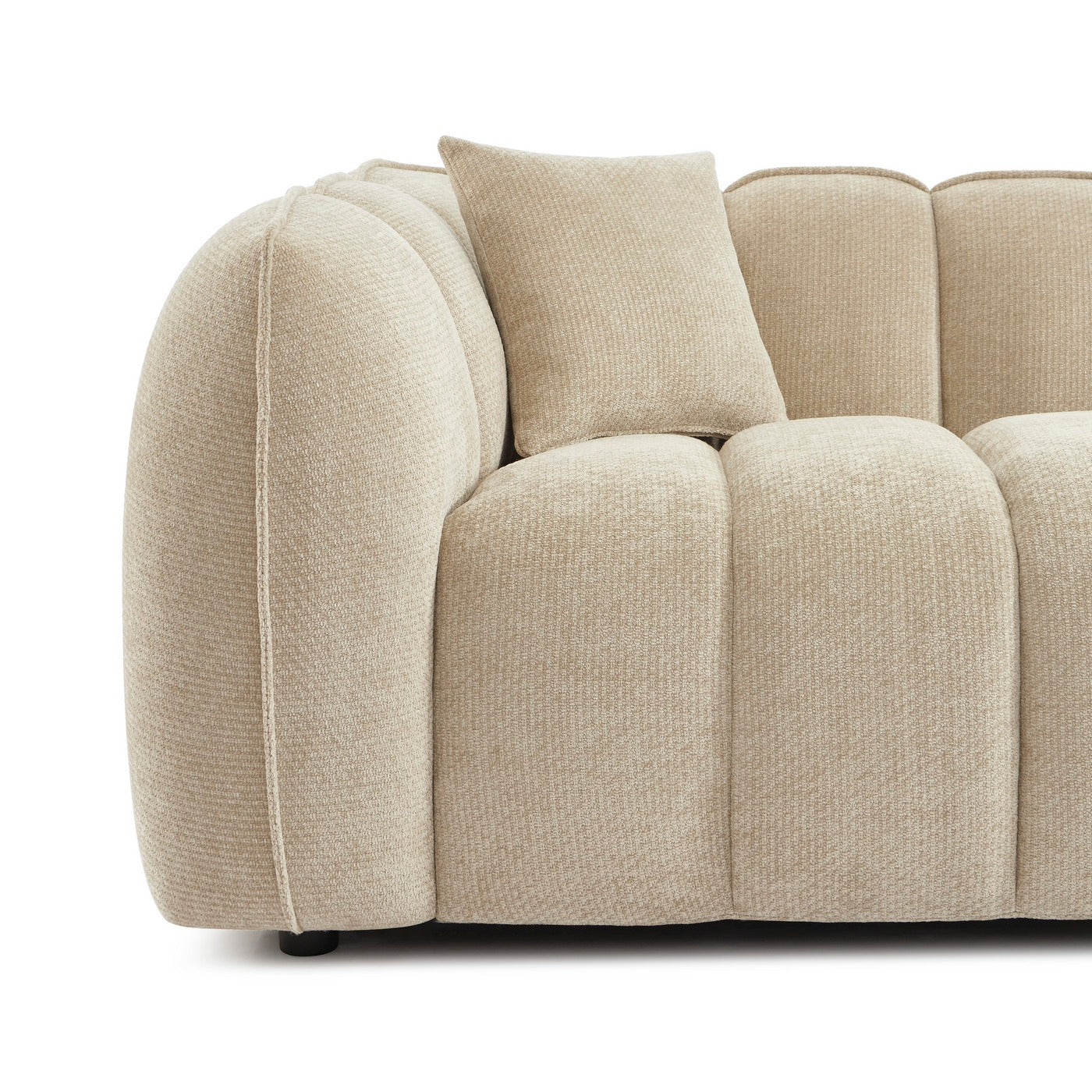 Matilda - 3-Seater Sofa - Chenille Fabric - Beige
