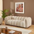 Matilda - 3-Seater Sofa - Chenille Fabric - Beige
